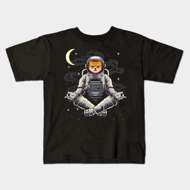 Astronaut Yoga Shiba Inu Coin To The Moon Crypto Token Shib Army Cryptocurrency Wallet HODL Birthday Gift For Men Women Kids T-Shirt by Thingking About